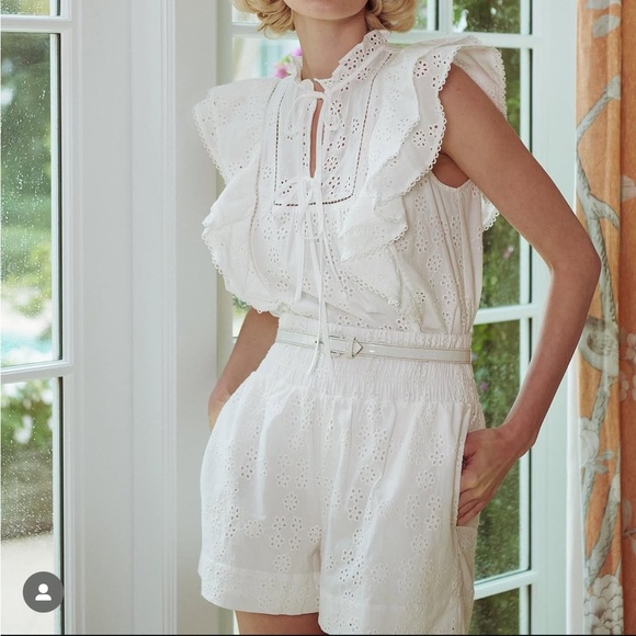 Hill House Pants - NWT HILL HOUSE HOME The Eyelet Livie Nap Shorts in White Eyelet